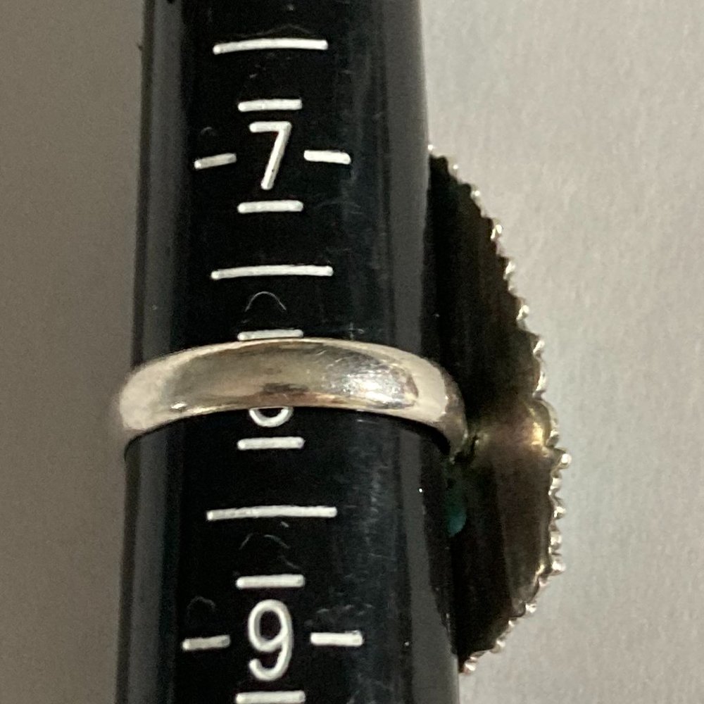 Beautiful Large Triangular Larimar Stone In Sterl… - image 3